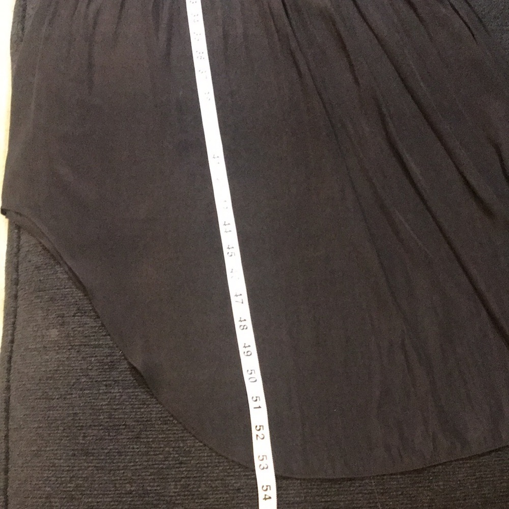 Ramy Brook Audrey Black Smocked Waist Crepe de Chine Midi Dress-Size P/US Small - Picture 9 of 15